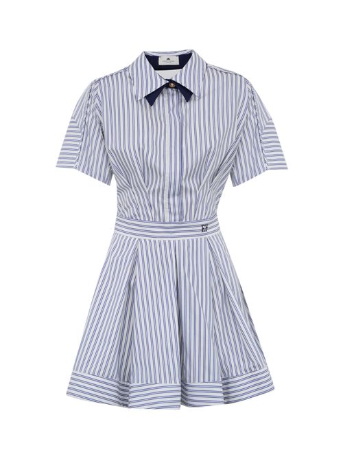 Abito a righe in popeline con fusciacca Elisabetta Franchi | AB77051E2DL6